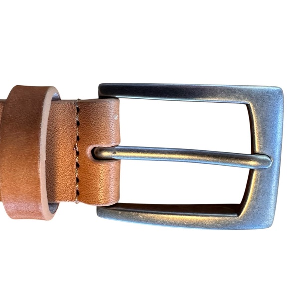 Steve Madden Studded Tan Leather Western Belt Faux Turquoise Boho Cowgirl Small - Picture 8 of 14
